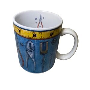 Lang & Wise "Measure Twice" Collector Mug / Cup 1999 Sherri Buck Baldwin Tools